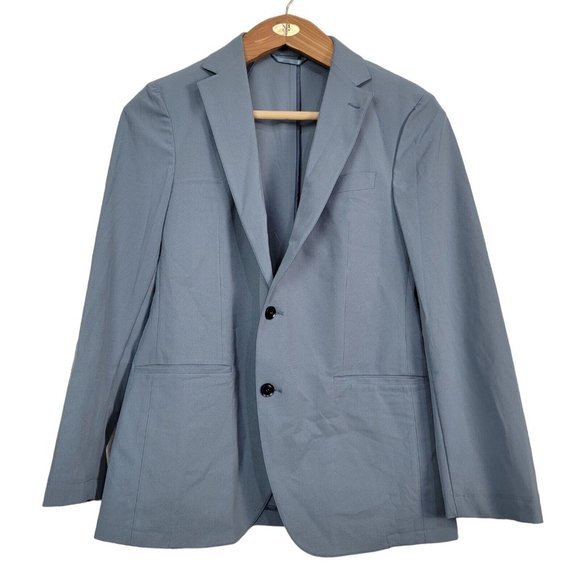 Sene Soho Flex Tech Sport Coat Unstructured Blazer Jacket Blue Custom 42 Chest - Picture 1 of 3